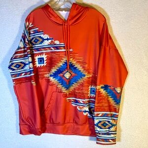 Women’s geometric pullover hoodie size XL